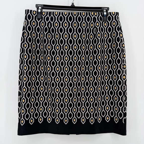Roz & Ali Dresses & Skirts - Roz Ali Stretch Pencil Skirt Large Workwear Career Comfortable Geometric Diamond